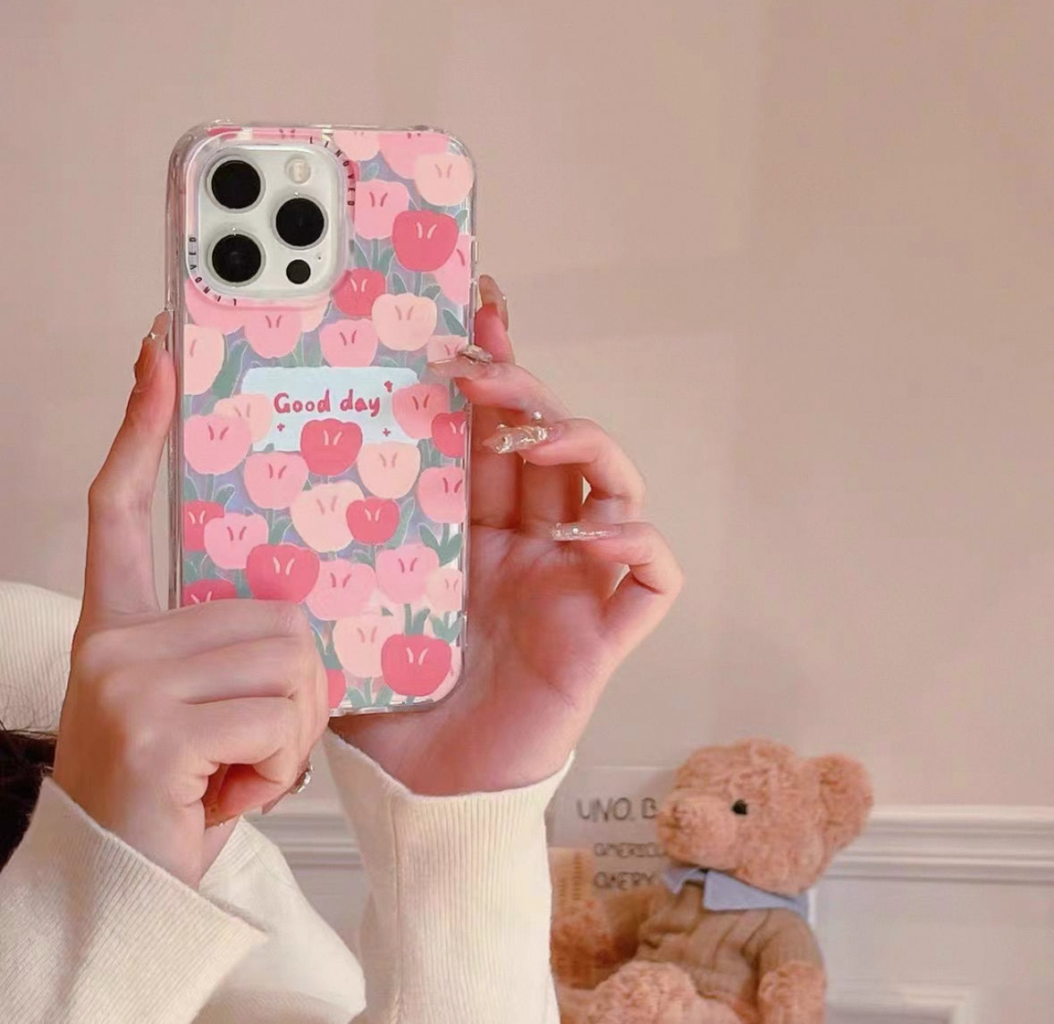 素敵な一日をテーマにしたスマホケース(A phone case themed with a wonderful day)(SJK009)