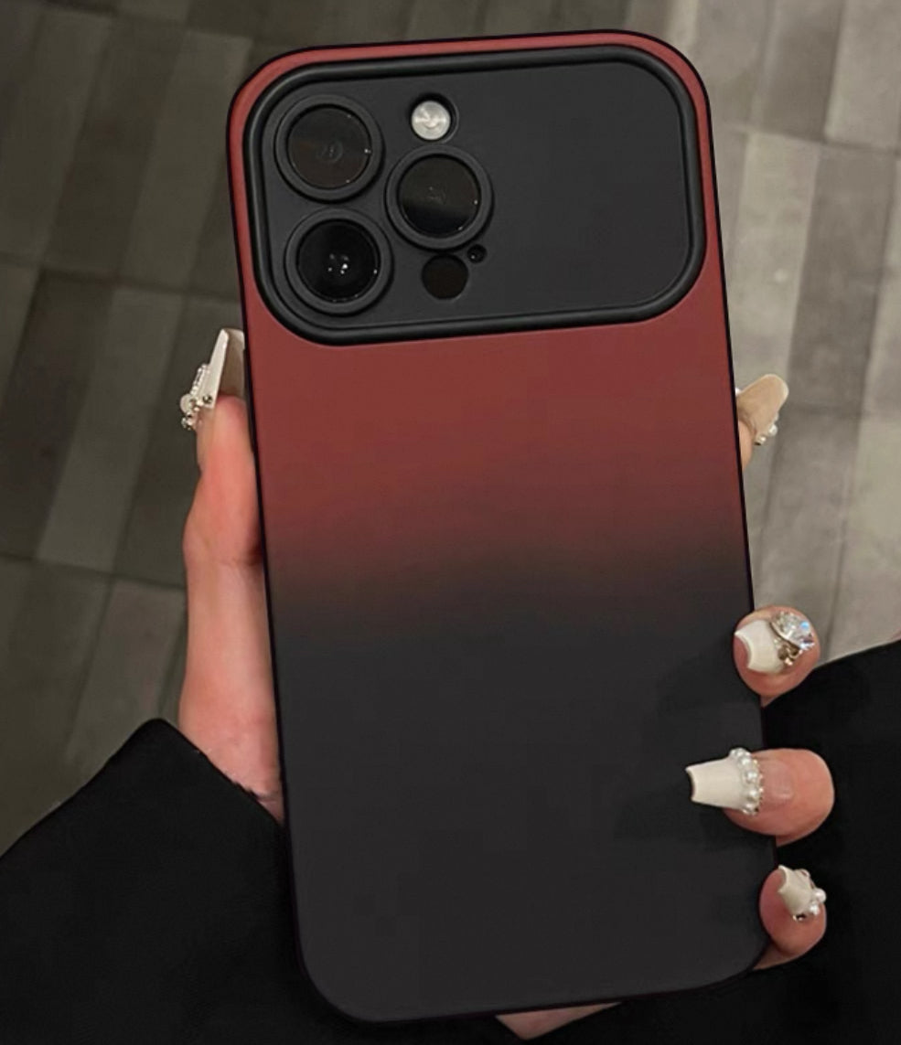 グラデーションの立体ハートデザインで、大きなウィンドウ付きのスマホケース (Gradated three - dimensional heart - designed phone case with a large viewing window)(SJK060)