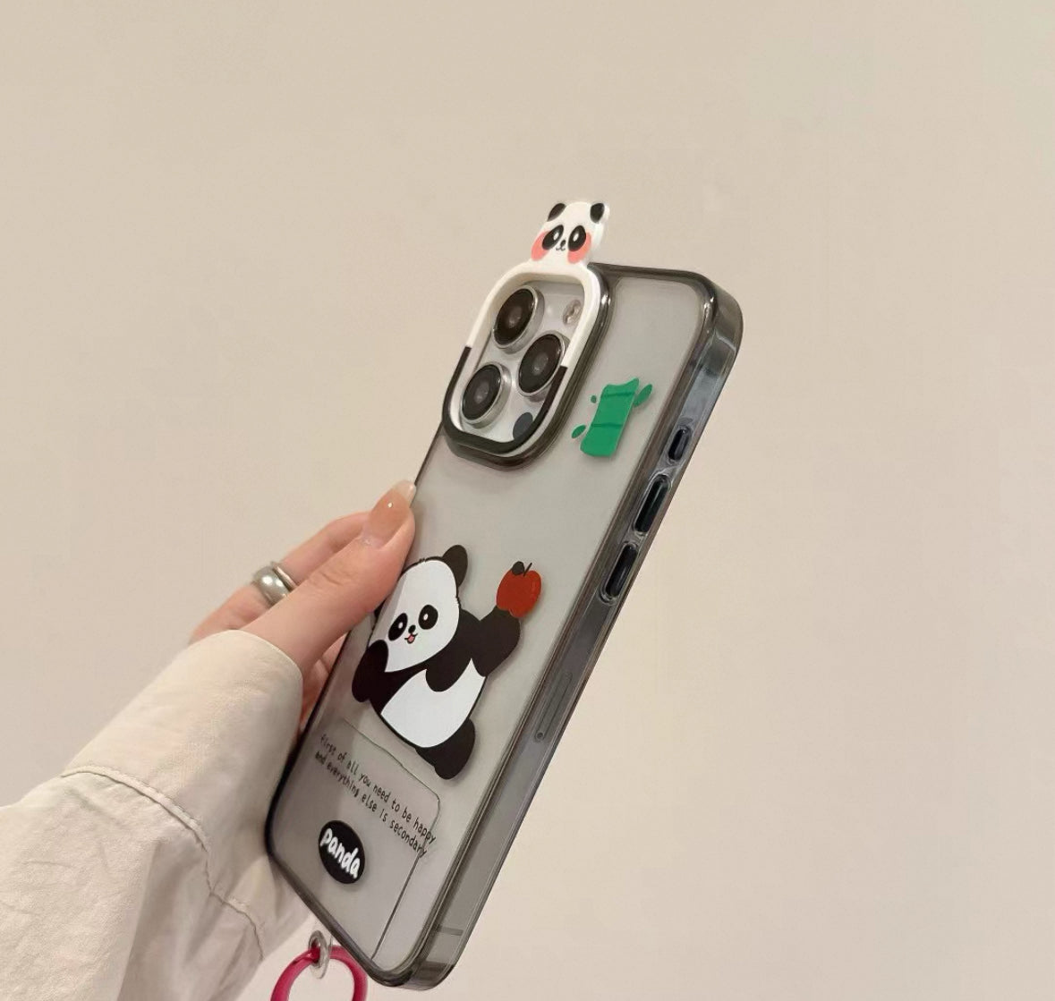 カートゥーン風の「功夫熊猫」デザインで、フルカバータイプのスマホケース( Cartoon - style Kung Fu Panda themed full - coverage phone case)(SJK089)