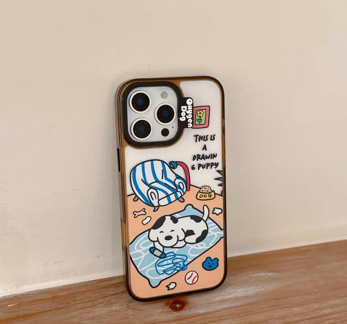 オキシゲン犬のカートゥーン風の可愛い犬のデザインのスマホケース (Oxygen Dog cartoon cute dog - designed phone case)