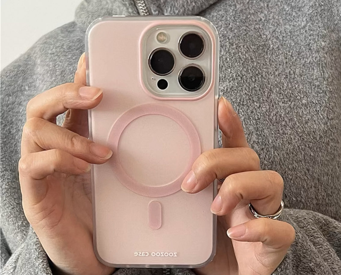 韓流少女感溢れる甘いピンク色のスマホケース (Korean - style girlish sweet pink phone case)(SJK075))
