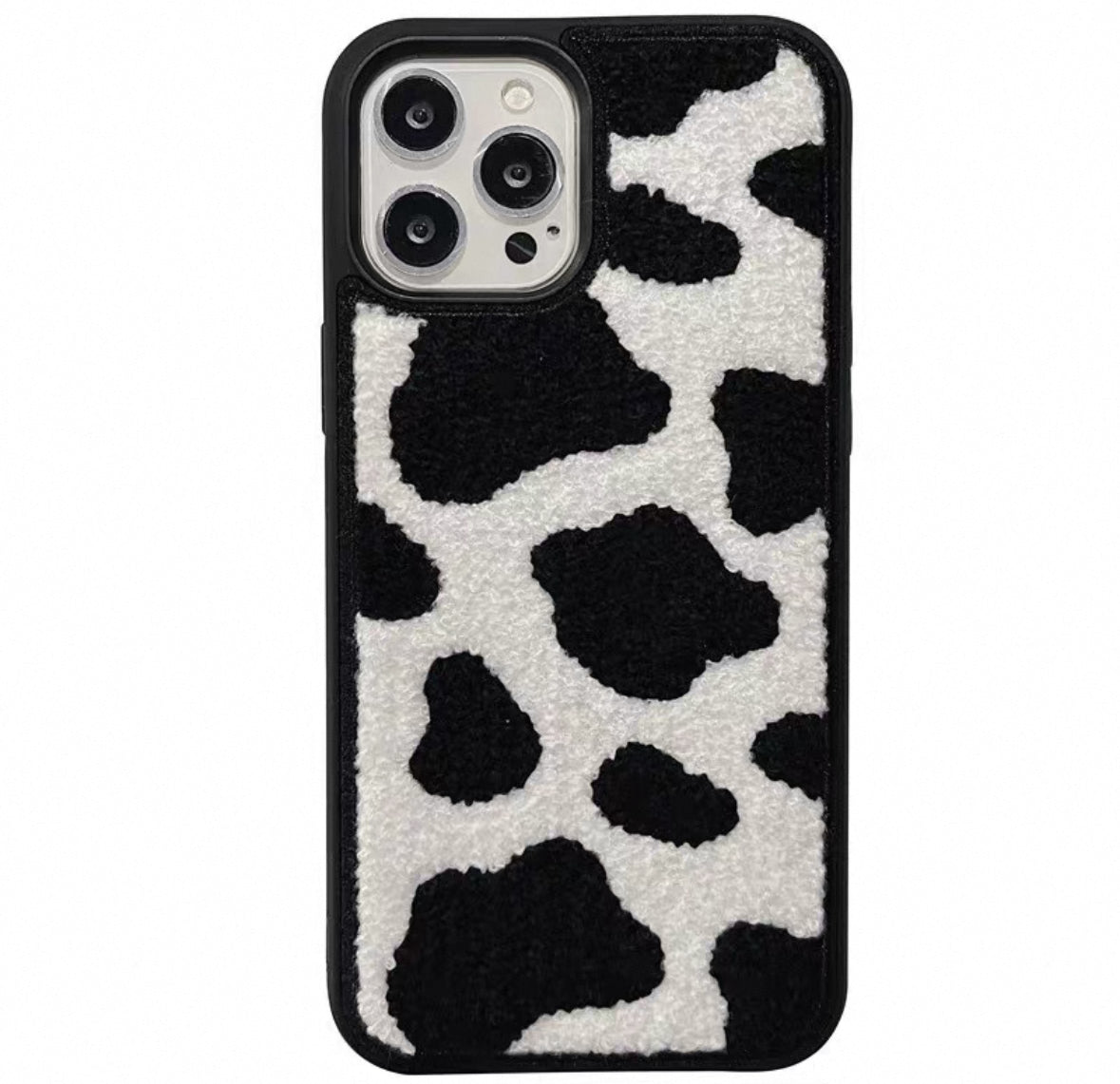 ふわふわのレオパード柄のスマホケース(Fluffy leopard print phone case)(SJK051)