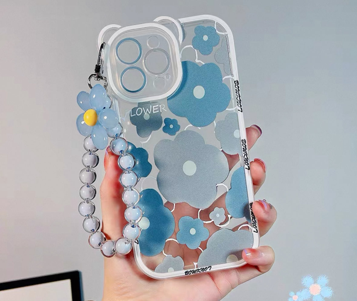 きれいで美しい小花模様のスマホケース(Beautiful flower - themed phone case)(SJK008)