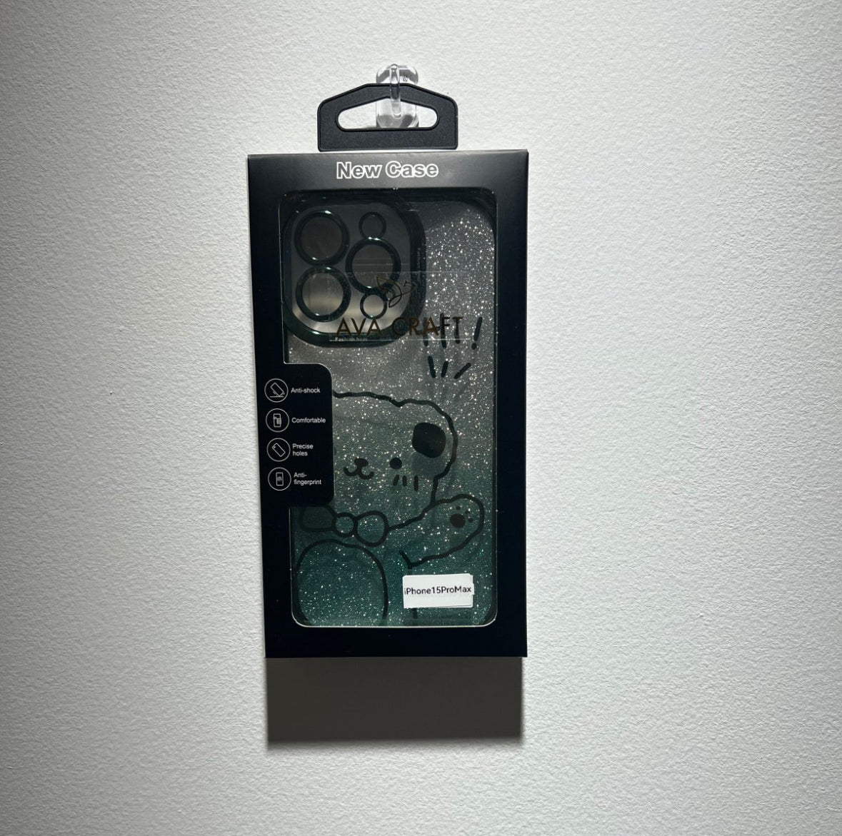 キラキラしたメッキ加工ベアスマホケース (listening electroplated bear phone case)(SJK045)