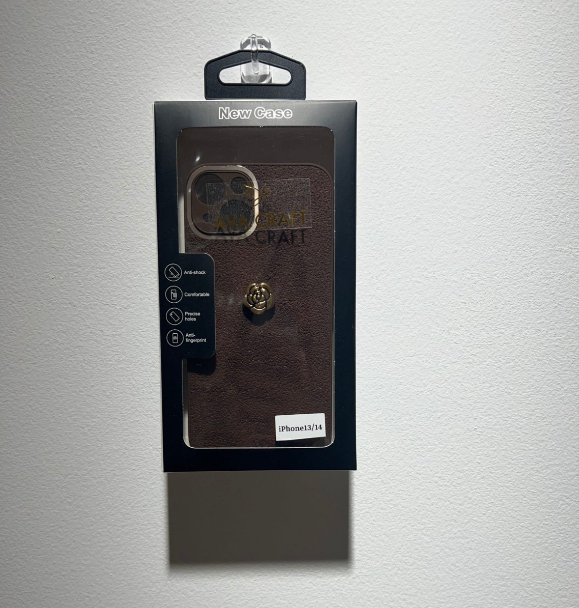 高級感ある金色の花柄革製スマホケース ( Luxurious gold floral leather phone case)(SJK041)