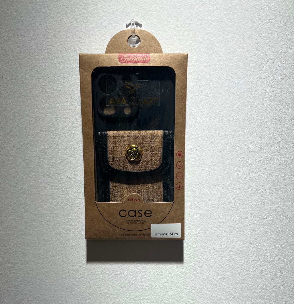 花柄の小銭・カード入れ付きスマホケース (Flower - patterned phone case with a coin and card holder)(SJK077)