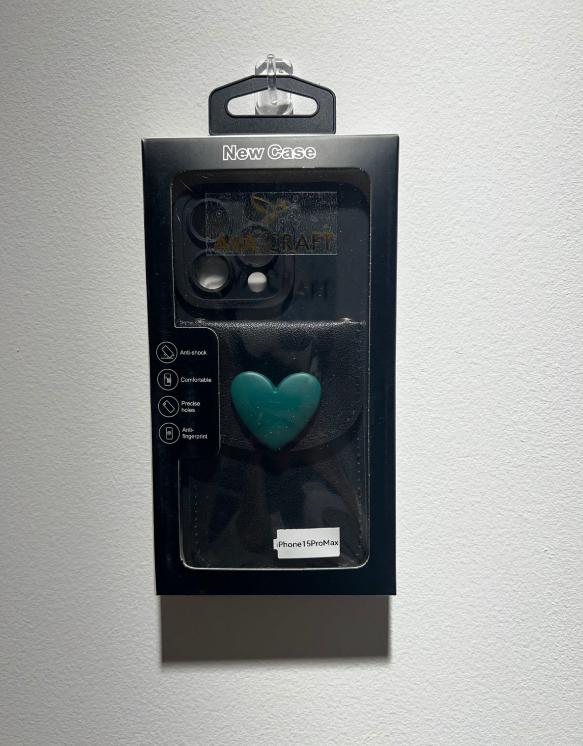 緑色のハートデザインで、カード入れポケット付きのスマホケース ( Green heart - designed phone case with a card - slot pocket)(SJK054)