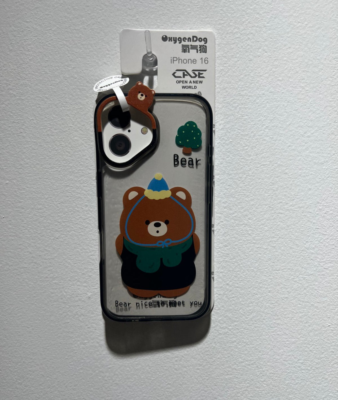 オリジナルの小熊(くま)デザインの マイノリティで可愛い(かわいい)スマホケース (Original little bear-themed, niche and cute phone case)(SJK086)