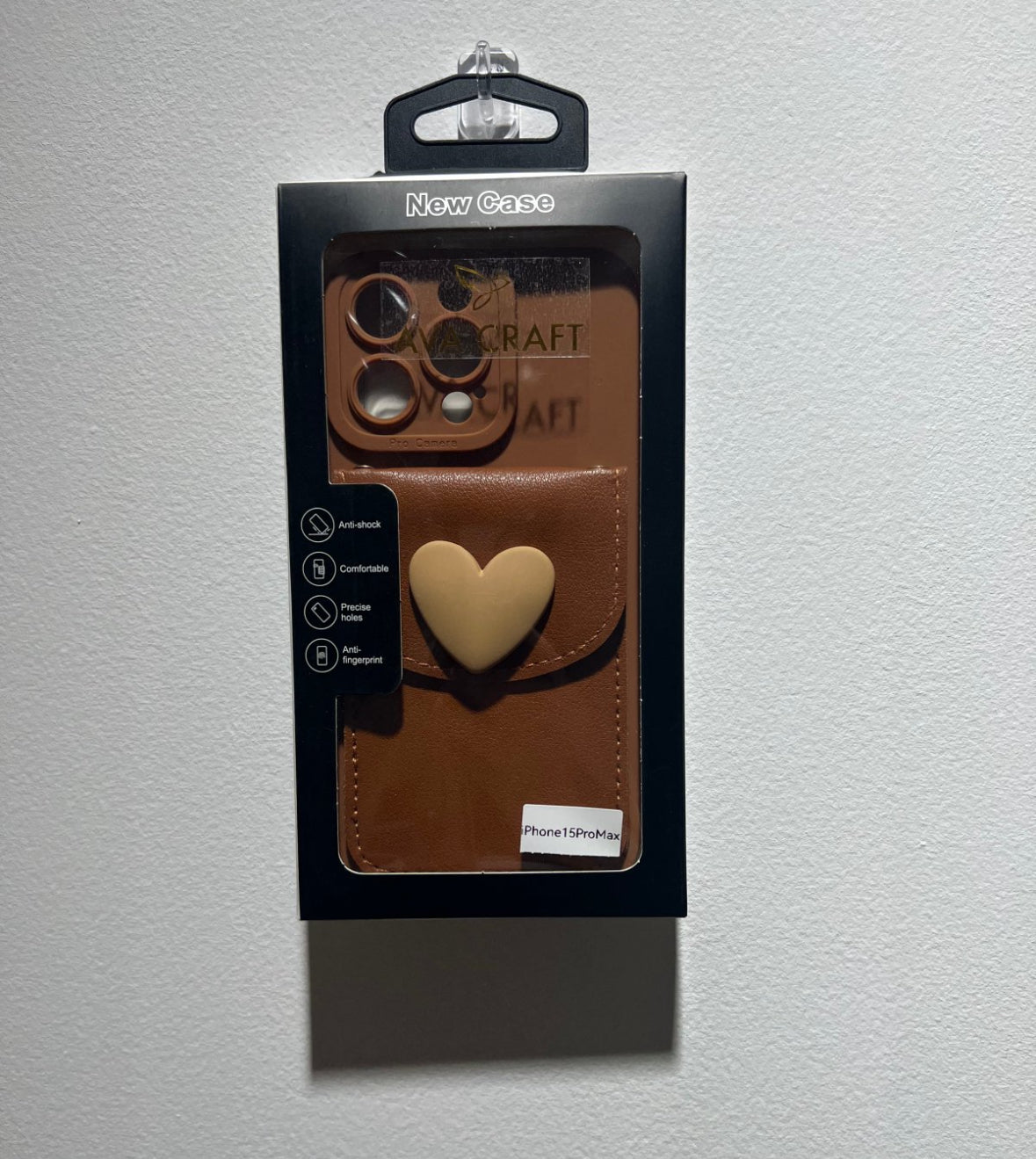 ミルクティー色のカード入れ付き保護カバー付きスマホケース ( Milk tea - colored phone case with card - holder protective cover)(SJK056)