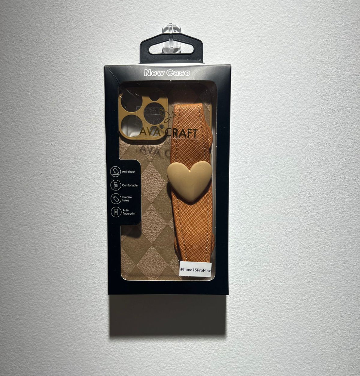 クラシックなハート柄の手首ストラップ付きスマホケース (Classic heart - themed wrist - strap phone case)(SJK046))