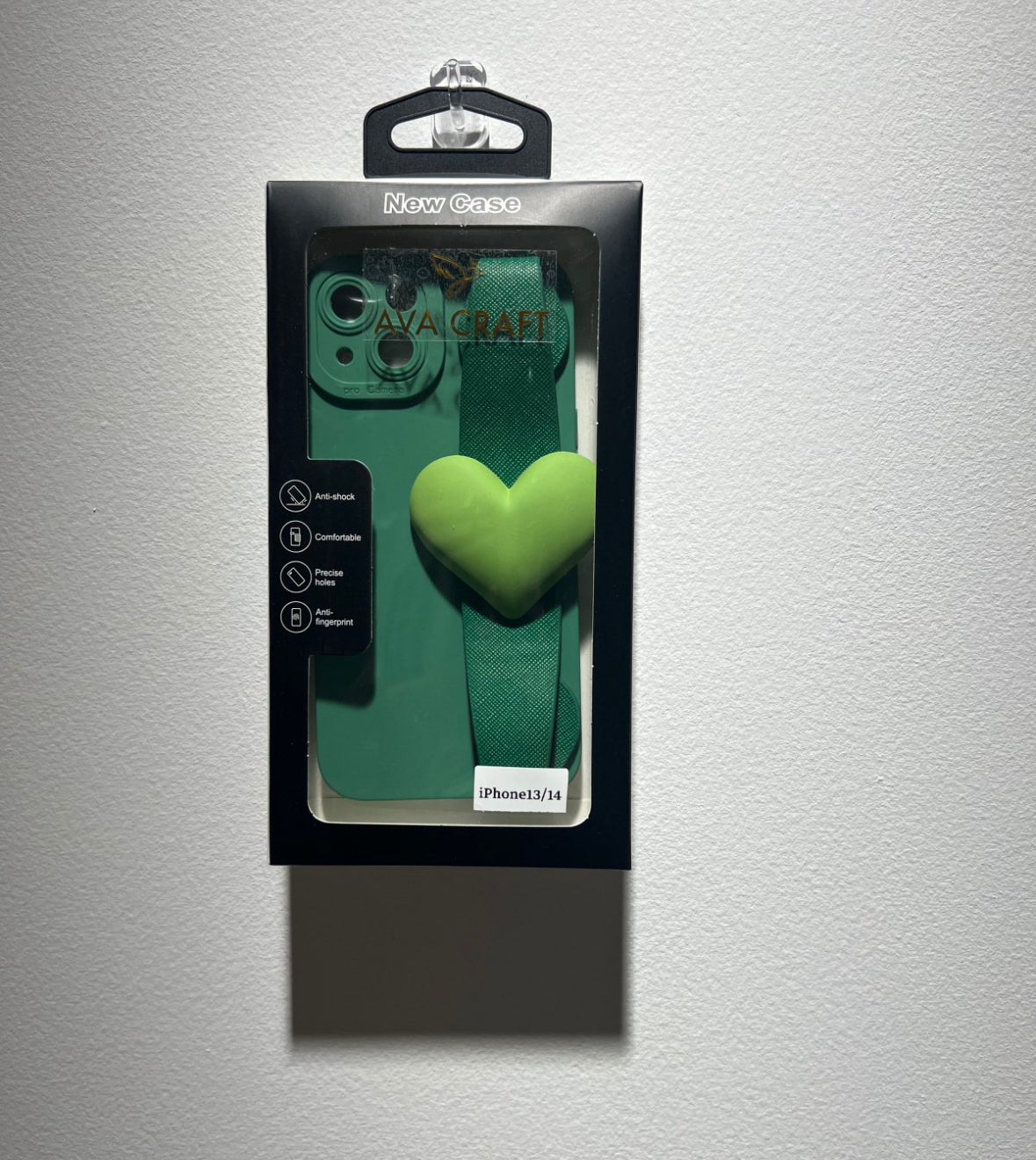 シンプルな緑色のハート柄のスマホケース (Simple green heart - patterned phone case)(SJK053))