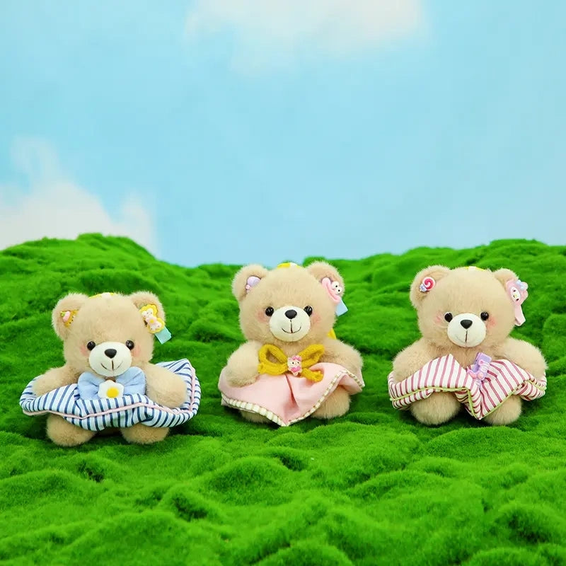 ふわふわウサギふわふわクマぬいぐるみのストラップですMianmian Rabbit and Mai Le Bear plush toy pendant