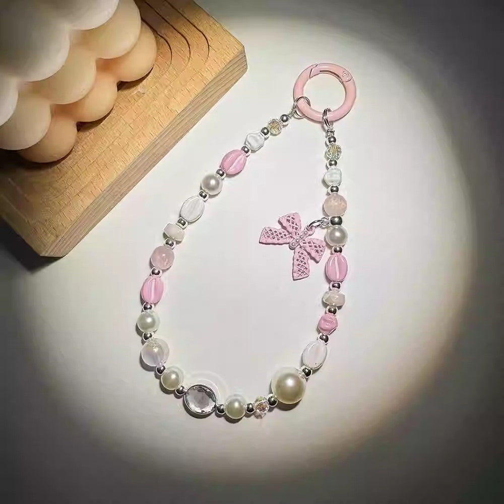コーヒー豆ビーズ携帯ストラップですCoffee bean beaded mobile phone chain