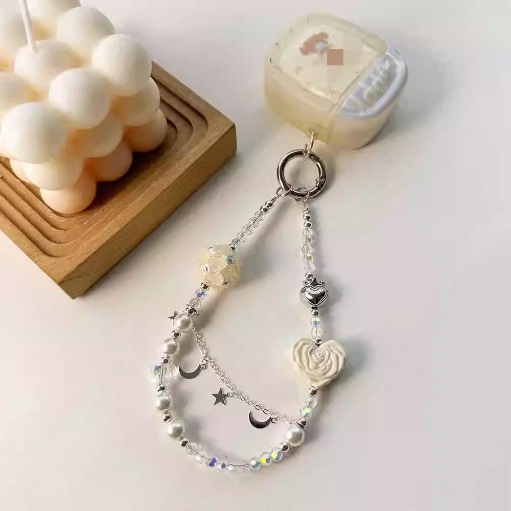 感紫陽花ドリル携帯チェーンHydrangea diamond ball mobile phone chain