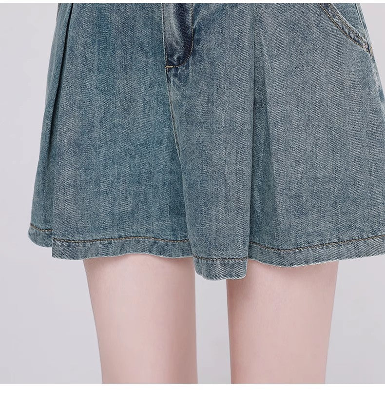 デニムのショートスカートDenim short skirt