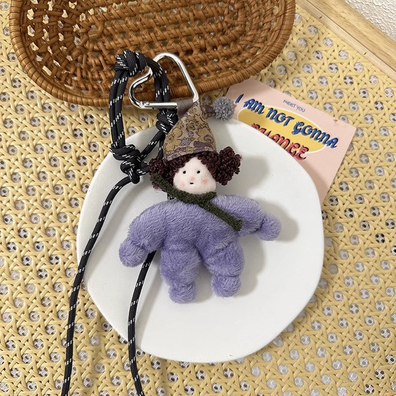 帽子付きくるくるヘアぬいぐるみA stuffed hair doll with a hat