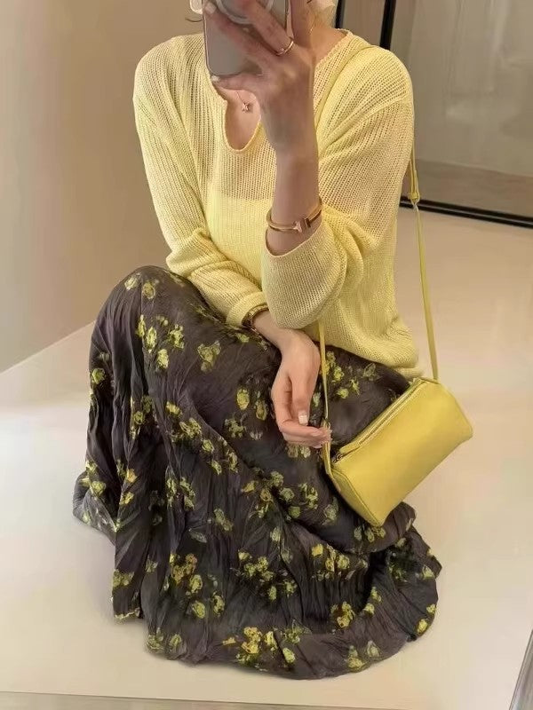 花柄のドレスFloral print dress