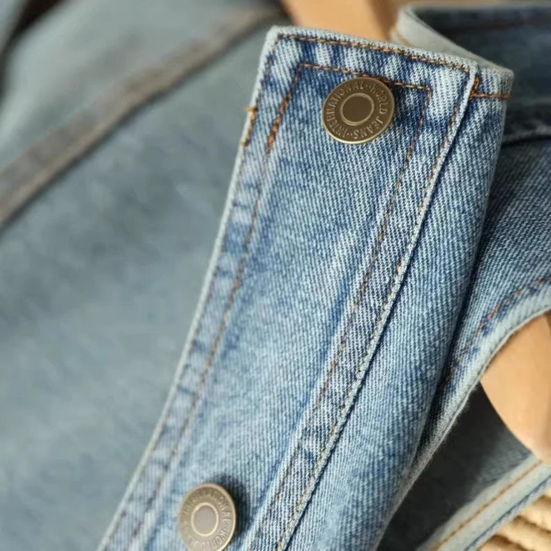 デニムベストベストDenim vest waistcoat