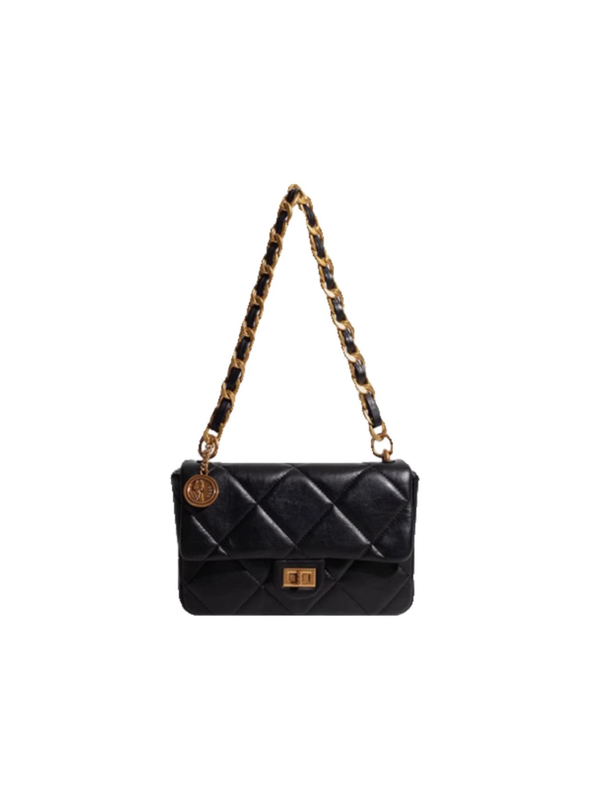 高級感ニッチ太チェーンレトロなショルダーバッグですA high-end, niche, thick-chain, retro single-shoulder crossbody bag