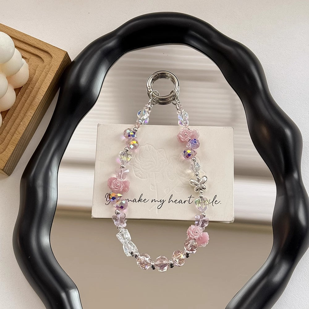 夜光のバラのストラップですLuminous rose mobile phone chain