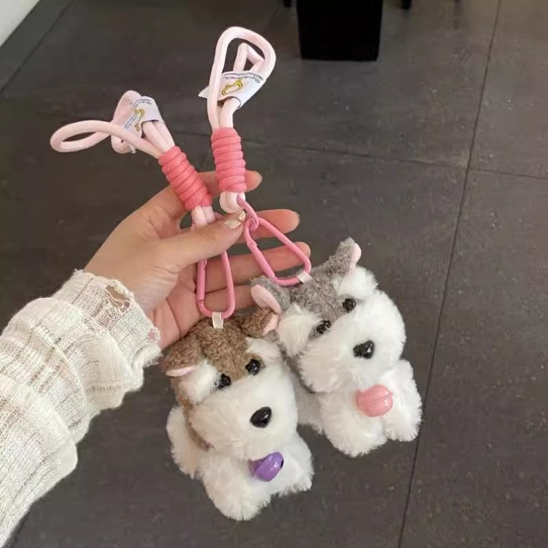 鈴付きシュナウザー犬チャームSchnauzer dog charm with bell