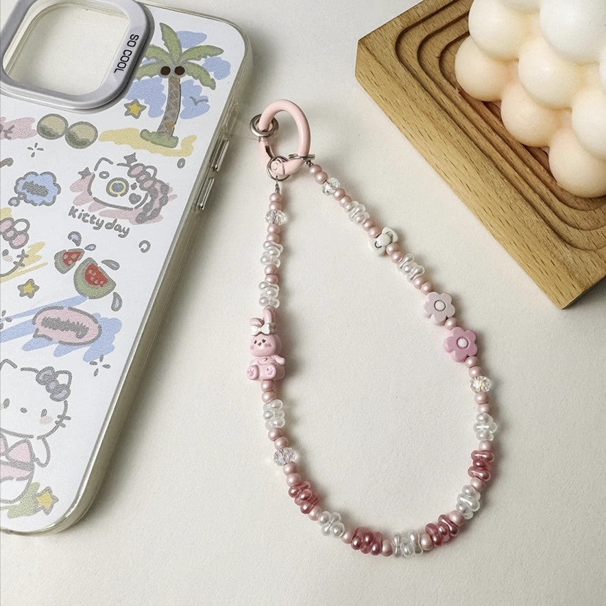 甘い手作りビーズの携帯ストラップですSweet handmade beaded mobile phone chain