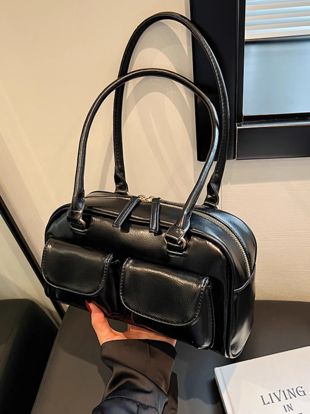 パッチワークカラーのボウリングバッグですNew multicolored bowling bag