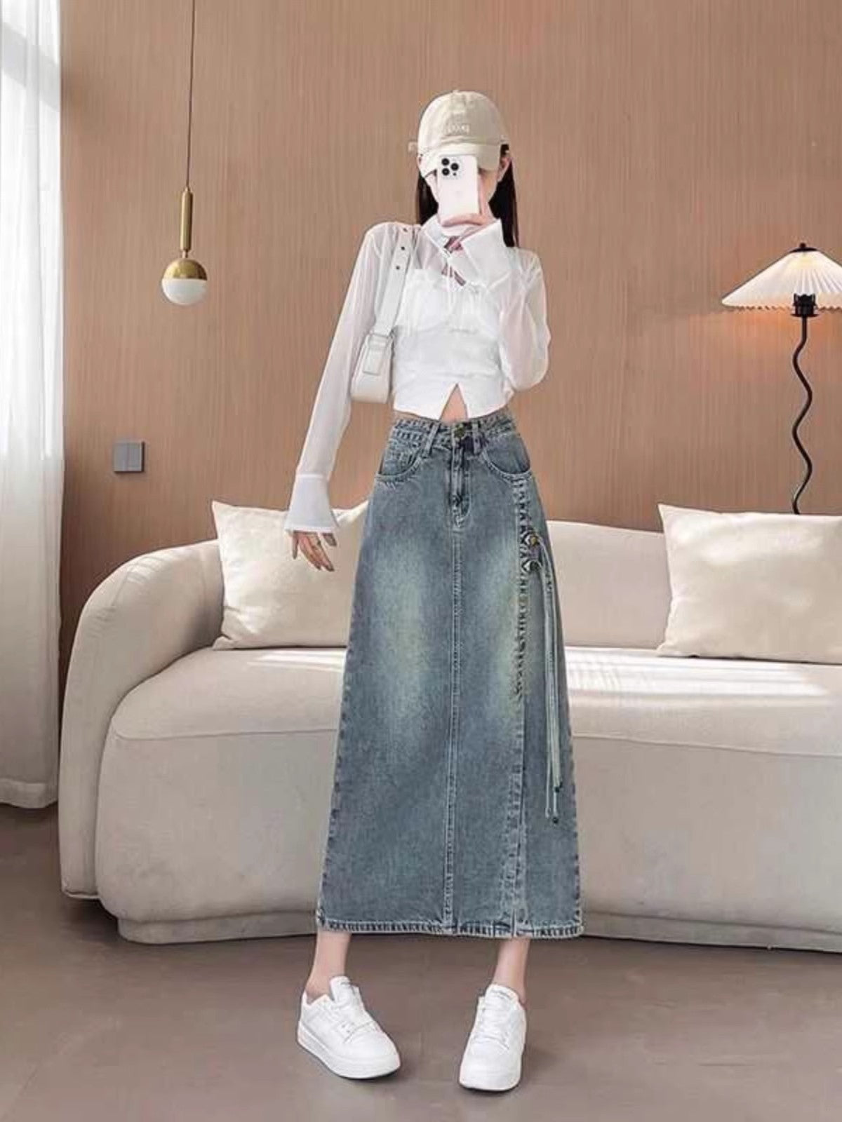 国風スリットスカートChinese-style slit skirt