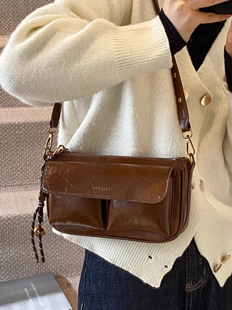 ヴィンテージメイラードのバッグですRetro Maillard bag