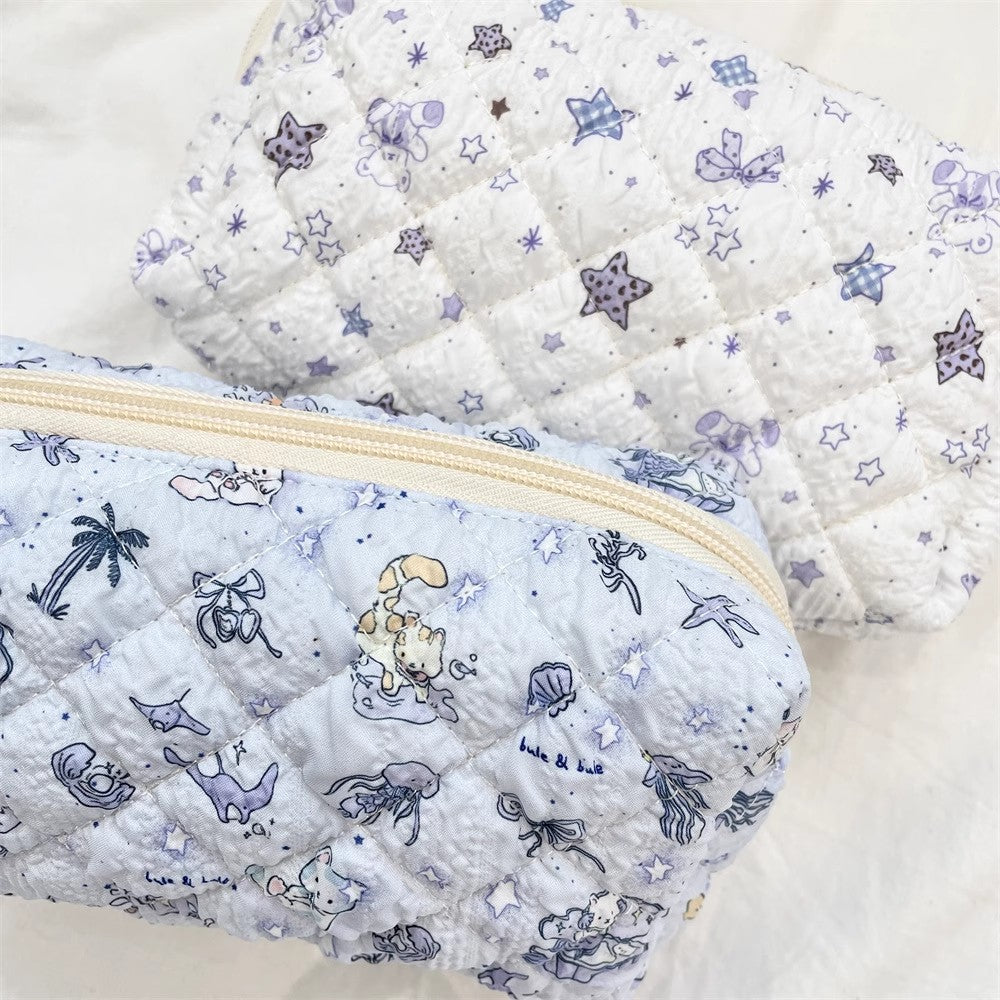 エンボスのキルティングペンケースですSu Zi Nian Cartoon embossed quilted pen case