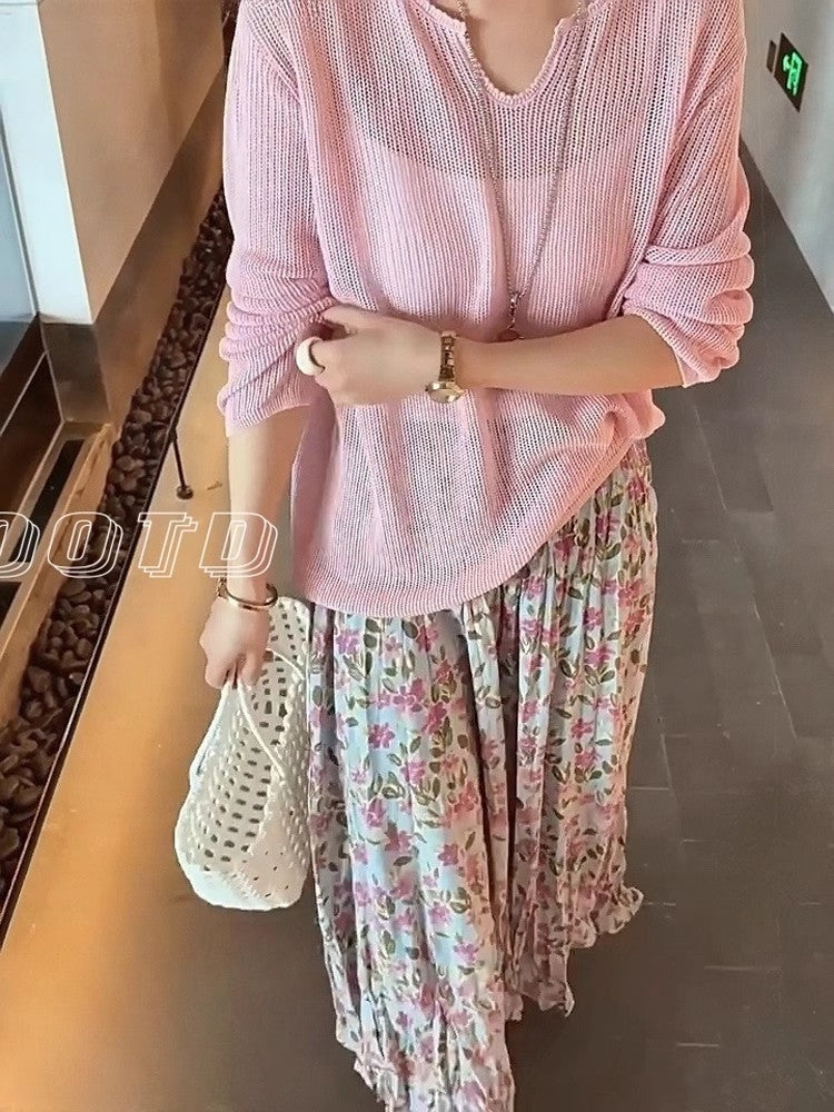 花柄のスカートですFloral print skirt