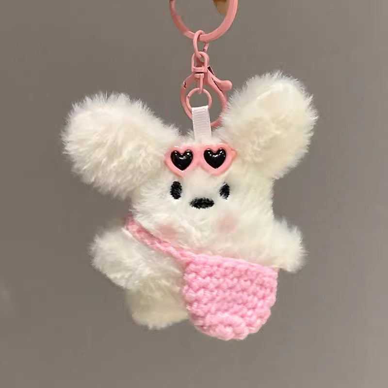 ぬいぐるみぬいぐるみチークうさぎのストラップですPlush plush plush blushing rabbit pendant