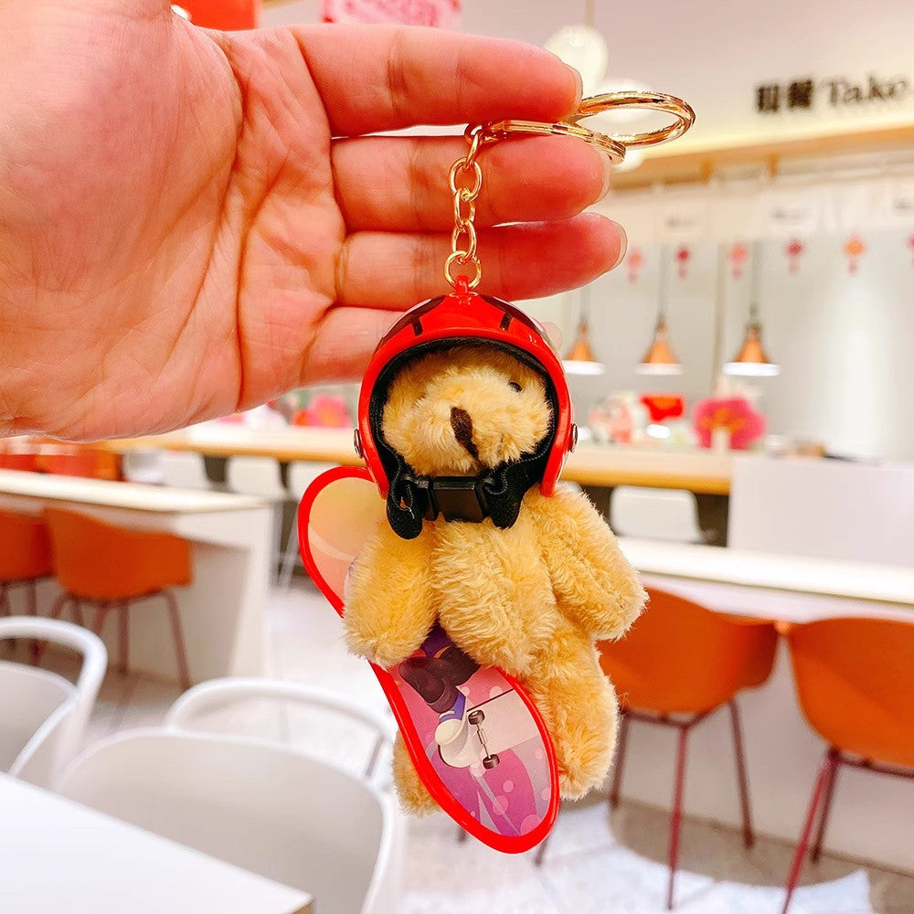 スケートボードの熊のバッグのストラップですSkateboard bear bag pendant