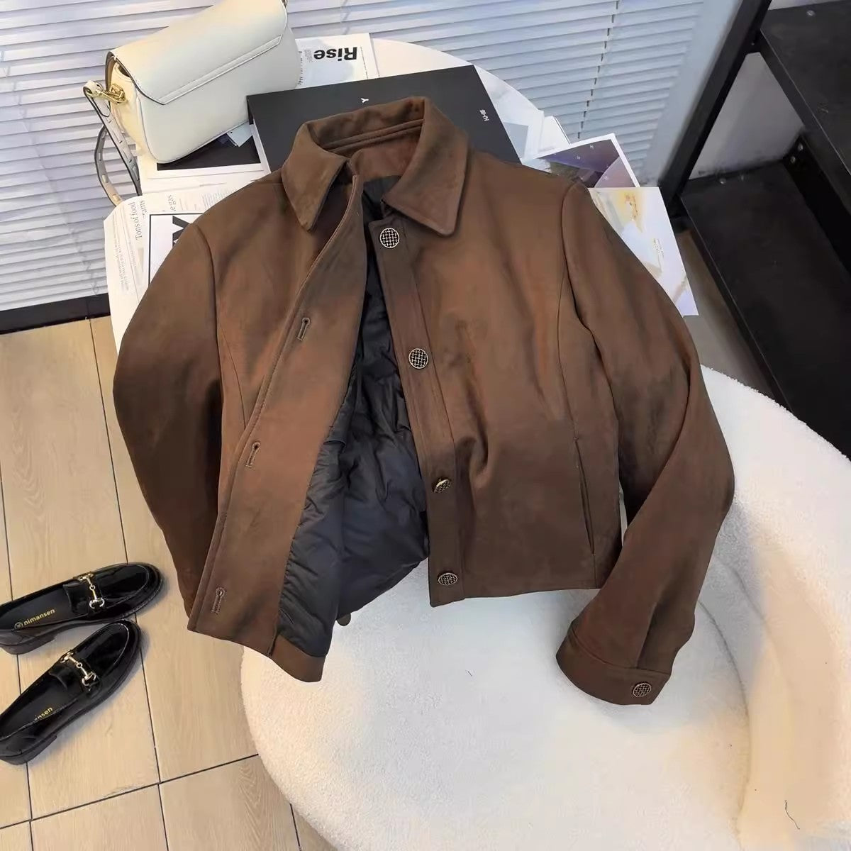 スエードのメイラードジャケットですThis is a suede mailed jacket.