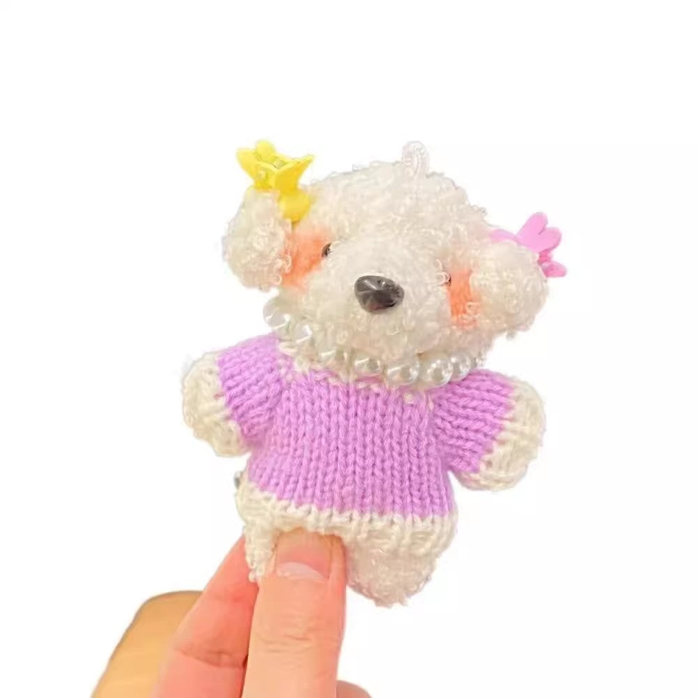 ヘアピン真珠のネックレス熊ですHairpin pearl necklace bear