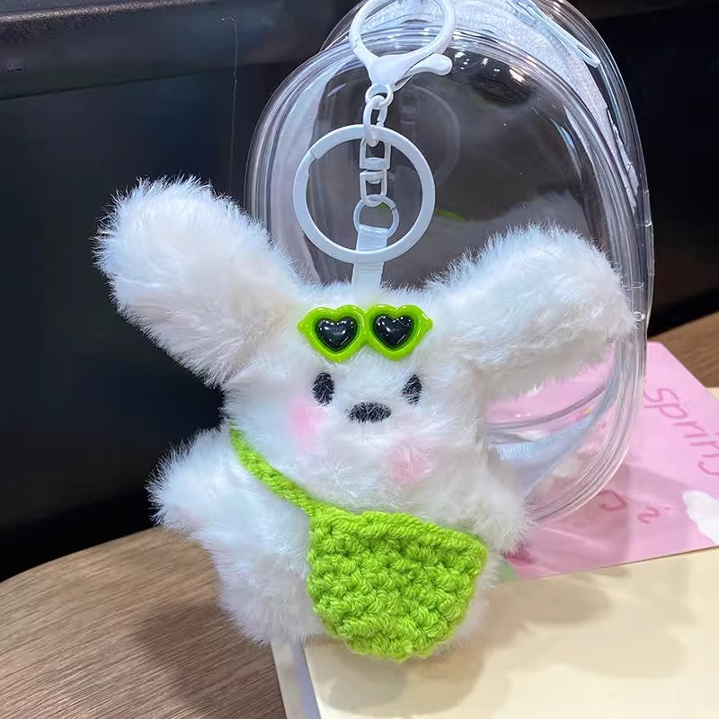 ぬいぐるみぬいぐるみチークうさぎのストラップですPlush plush plush blushing rabbit pendant