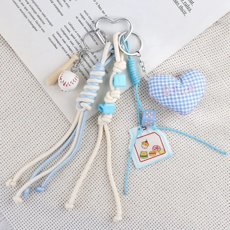 布製ハート編みチャームHeart-knitted charm