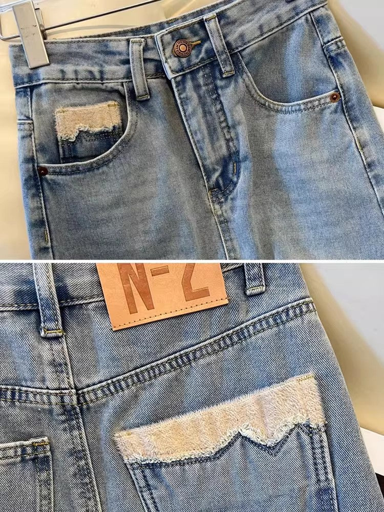 デニムのハーフスカートDenim skirt