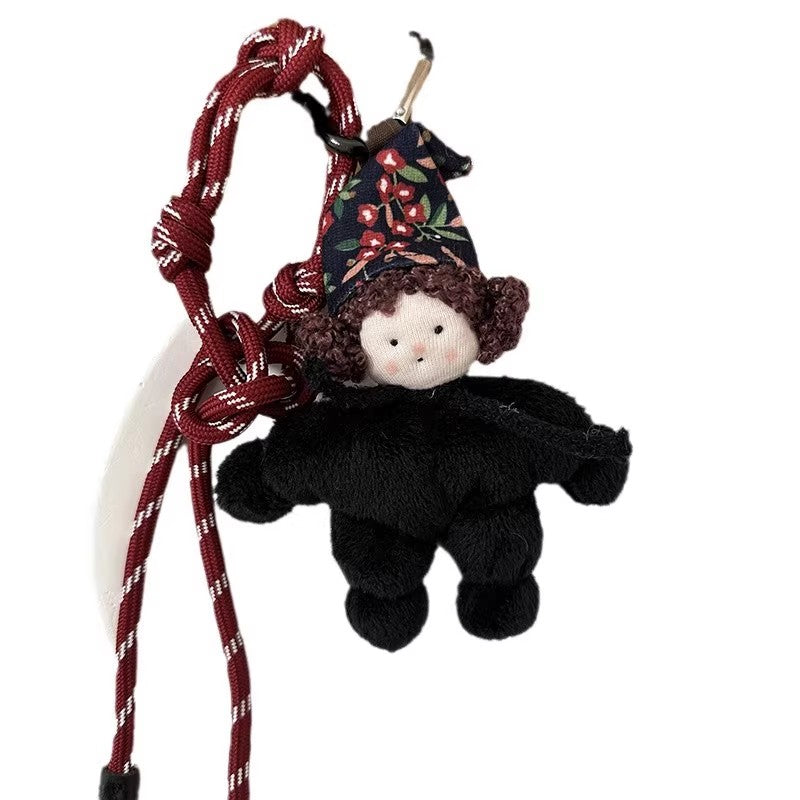 帽子付きくるくるヘアぬいぐるみA stuffed hair doll with a hat