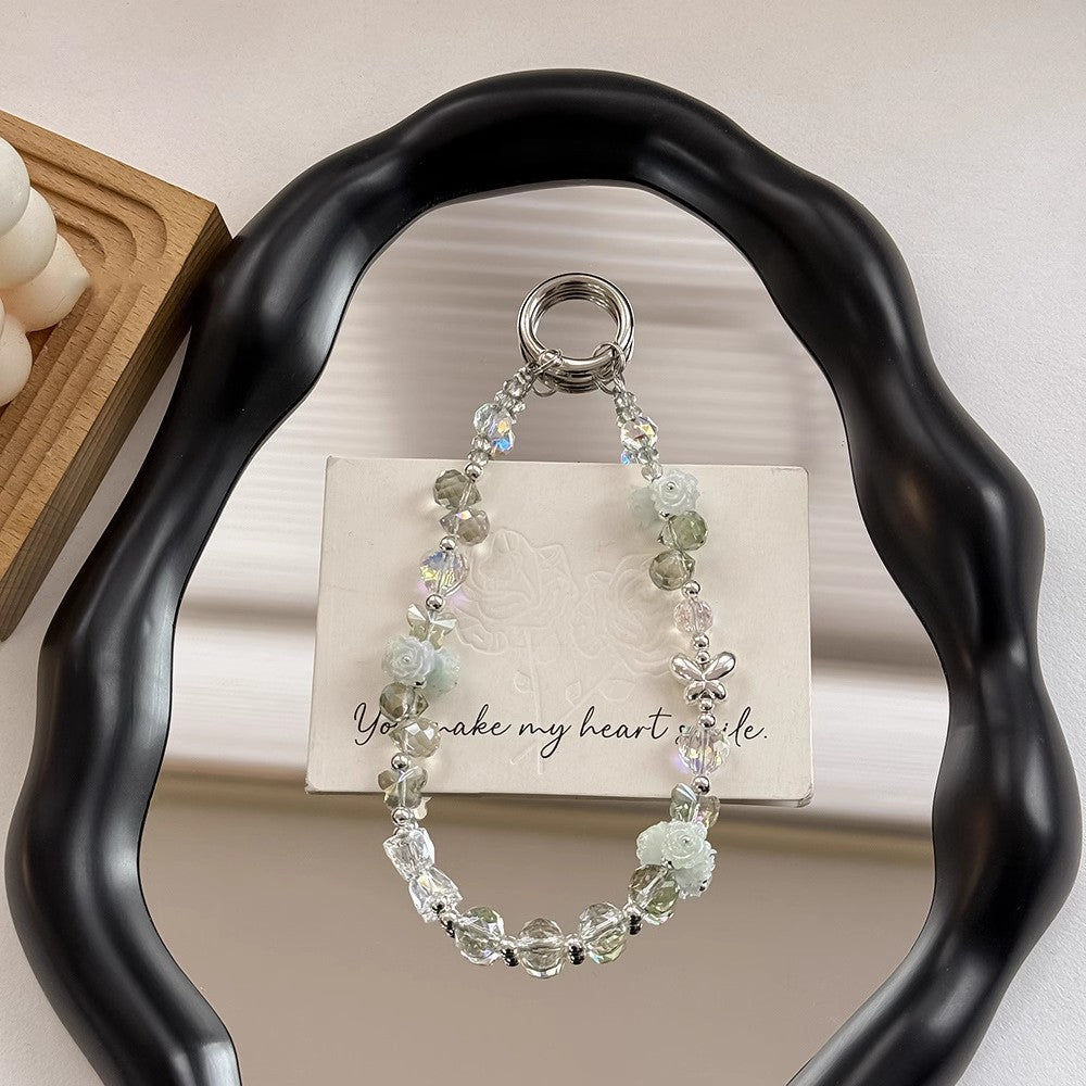 夜光のバラのストラップですLuminous rose mobile phone chain