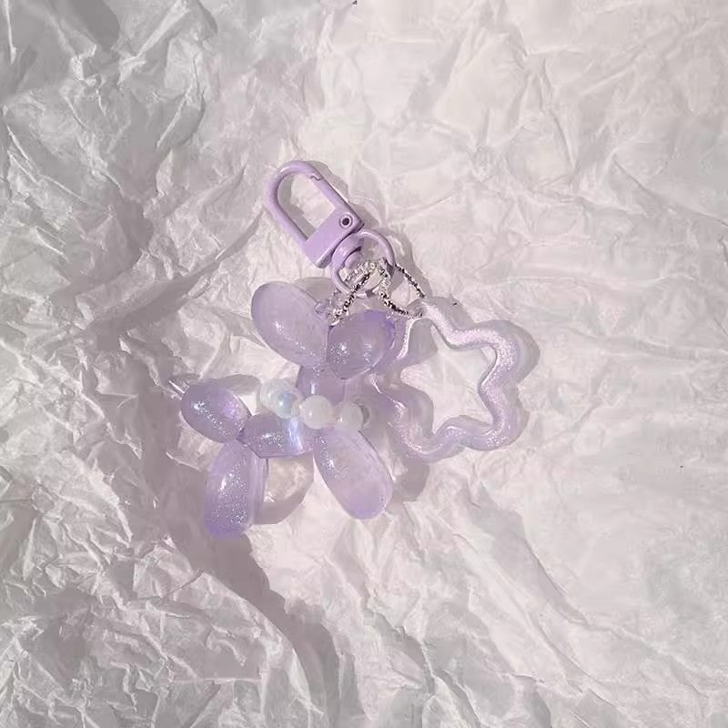 夜光ラジウム風船犬キーホルダーですLaser glow-in-the-dark balloon dog keychain