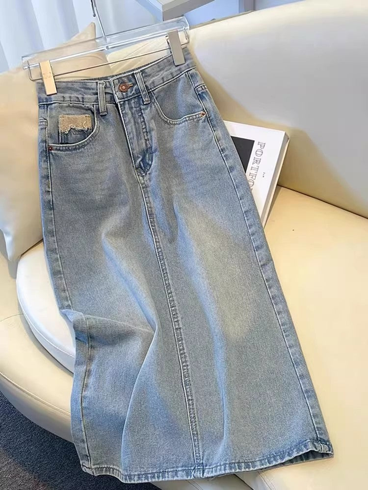 デニムのハーフスカートDenim skirt