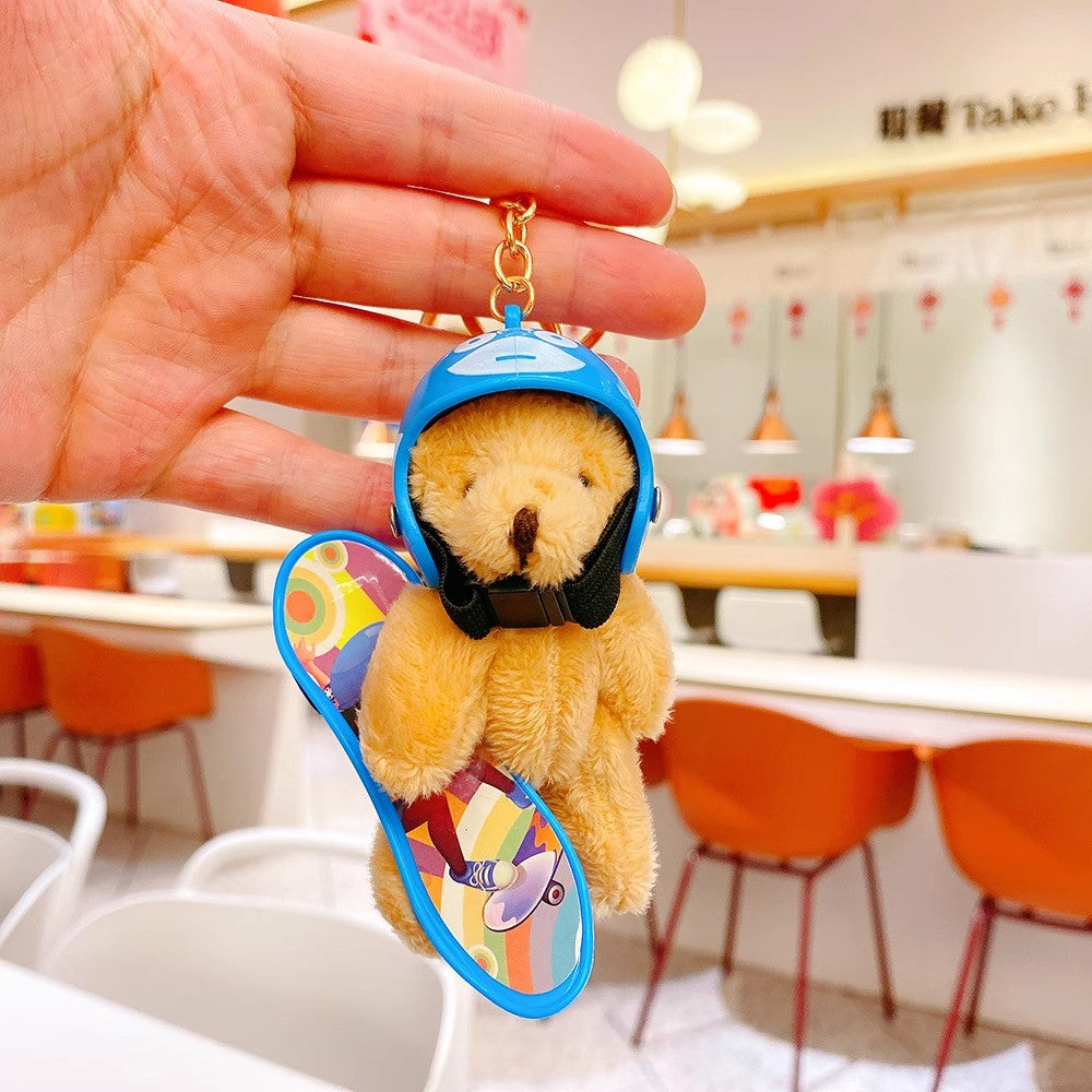 スケートボードの熊のバッグのストラップですSkateboard bear bag pendant