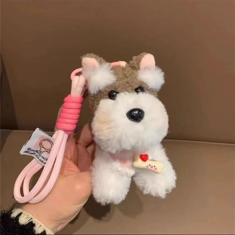 鈴付きシュナウザー犬チャームSchnauzer dog charm with bell