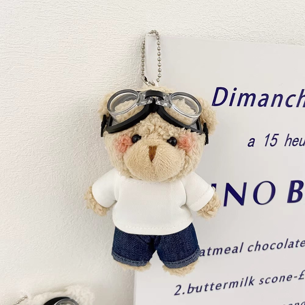 パイロットぬいぐるみ小熊のストラップですPilot plush bear pendant