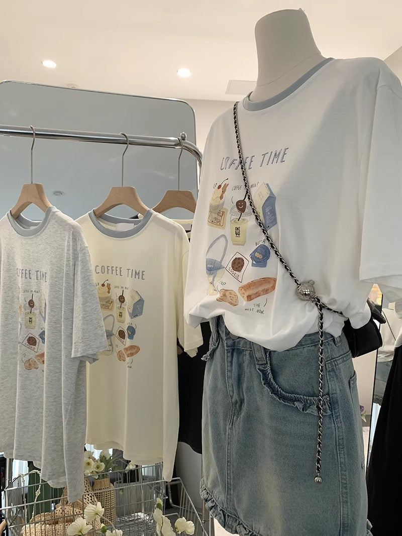 デザートプリントの半袖ですDessert printed short sleeve
