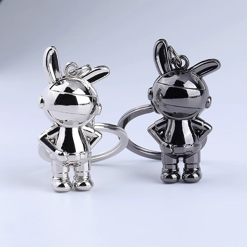 サイバーラビットカーのキーストラップですThe internet-famous space rabbit car key pendant