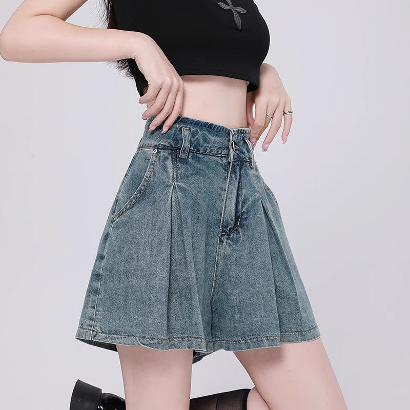デニムのショートスカートDenim short skirt