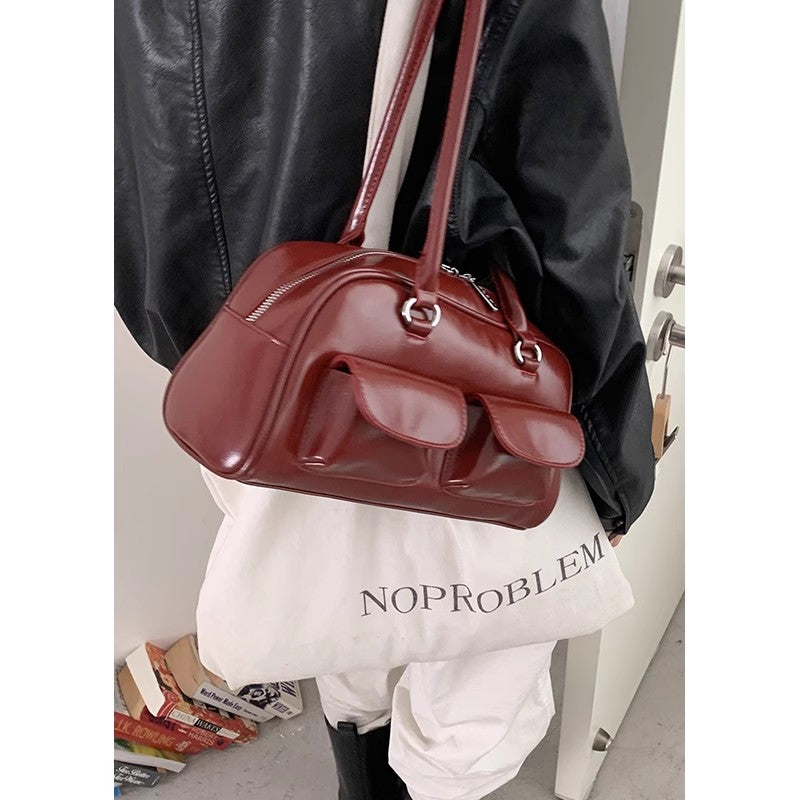 パッチワークカラーのボウリングバッグですNew multicolored bowling bag