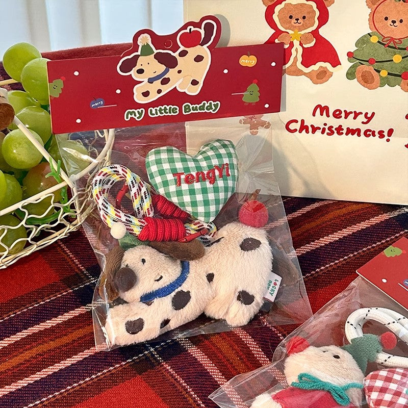 犬のぬいぐるみのストラップですFabric dog pendant